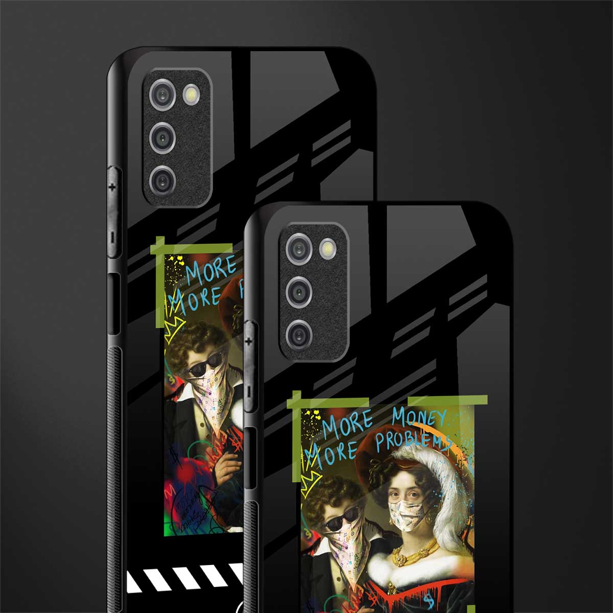 more money more problems glass case for samsung galaxy a03s image-2