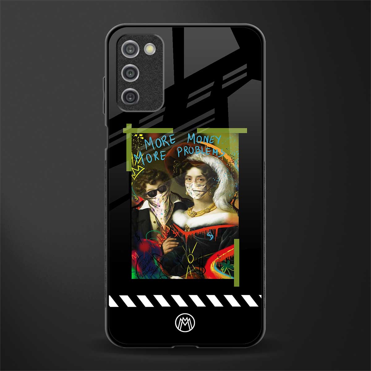 more money more problems glass case for samsung galaxy a03s image