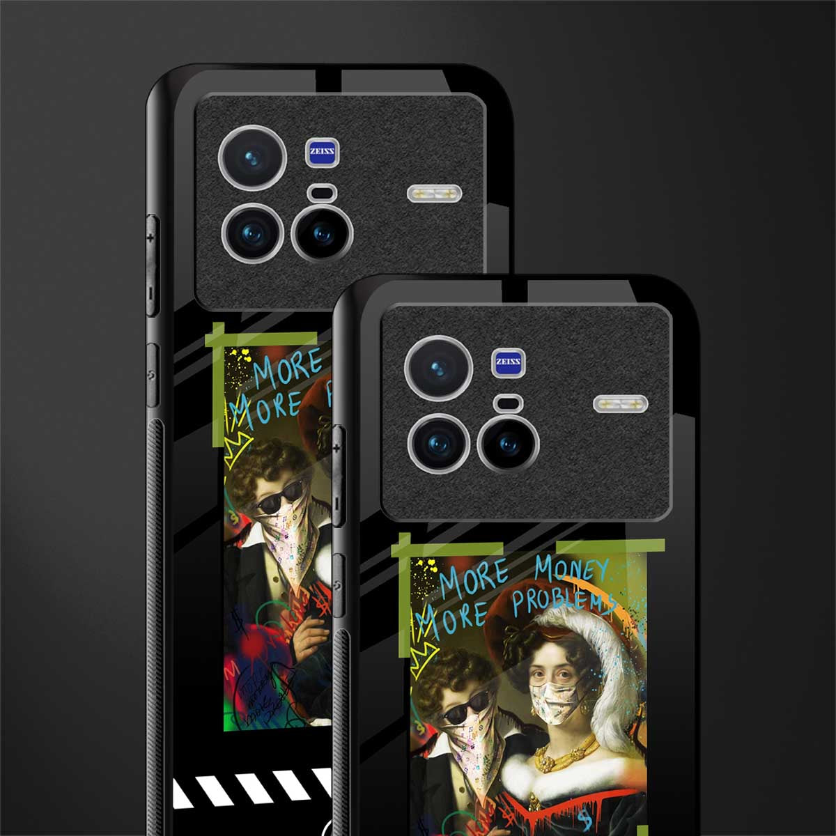 more money more problems glass case for vivo x80 image-2