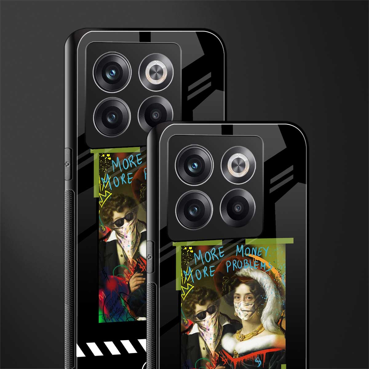 more money more problems back phone cover | glass case for oneplus 10t