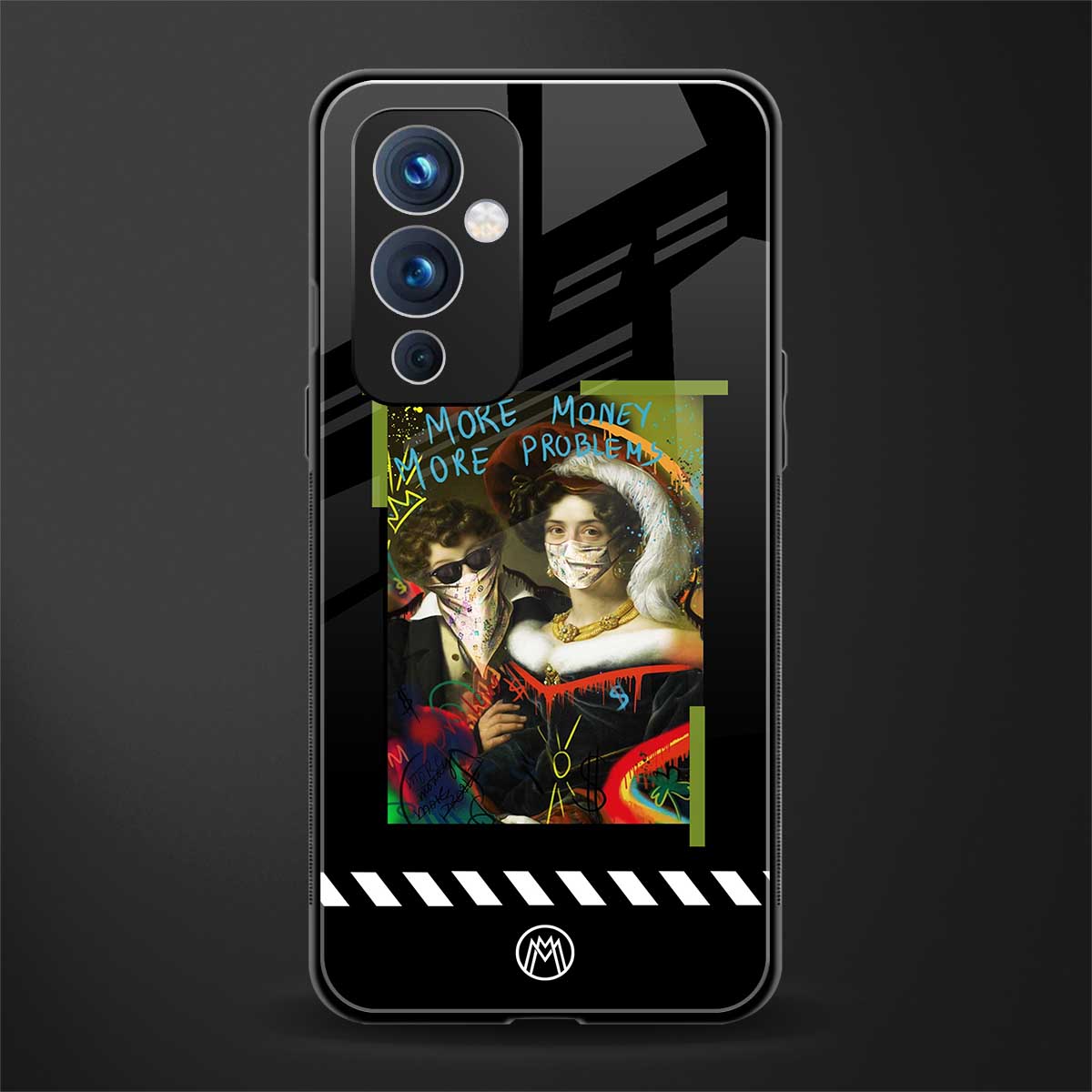 more money more problems back phone cover | glass case for oneplus 9