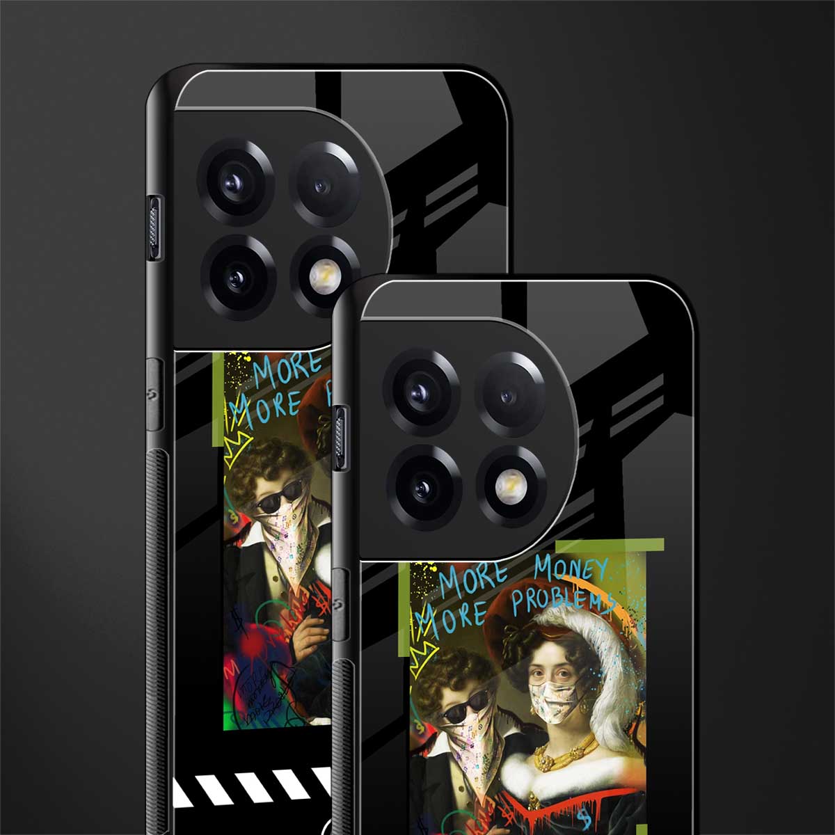more money more problems back phone cover | glass case for oneplus 11r