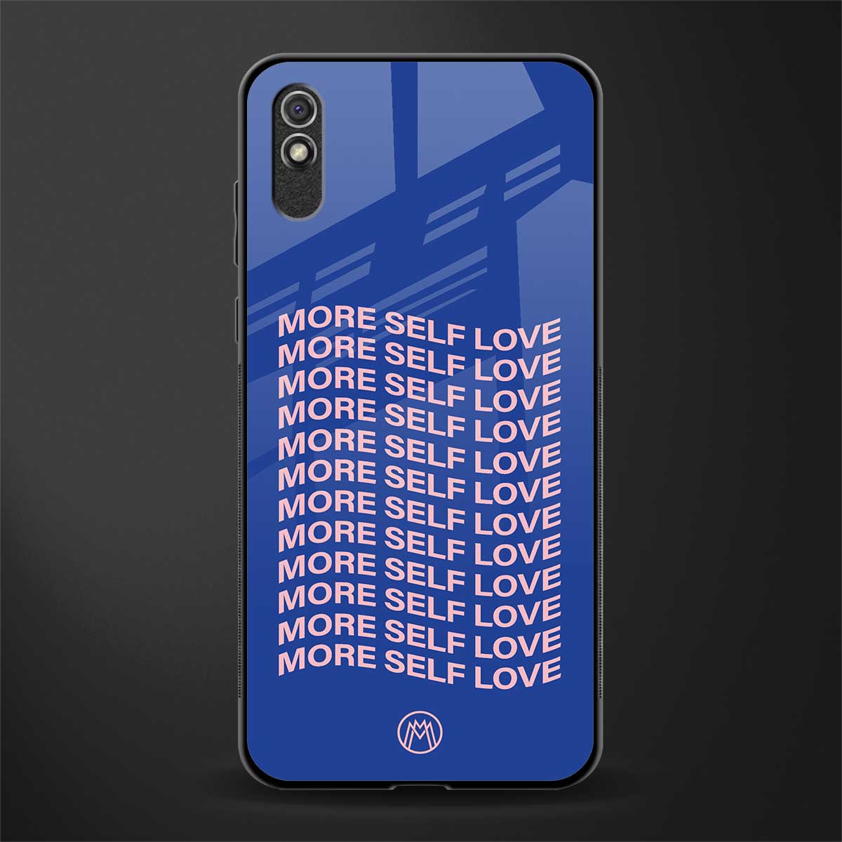 more self love glass case for redmi 9i image