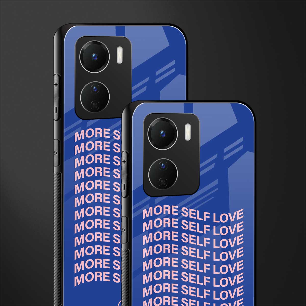 more self love back phone cover | glass case for vivo y16