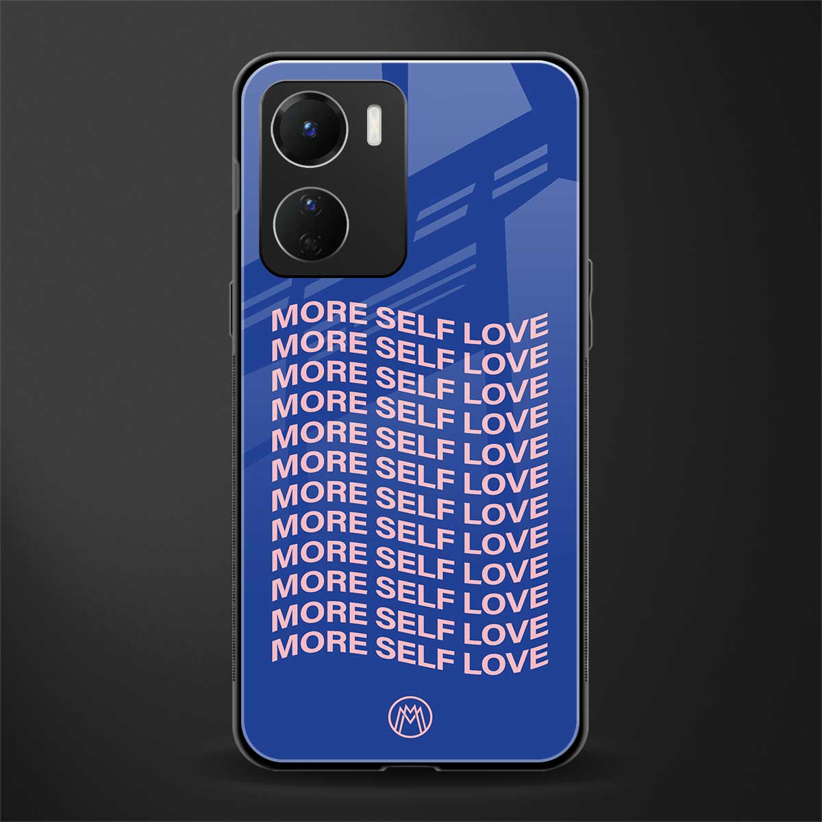 more self love back phone cover | glass case for vivo y16