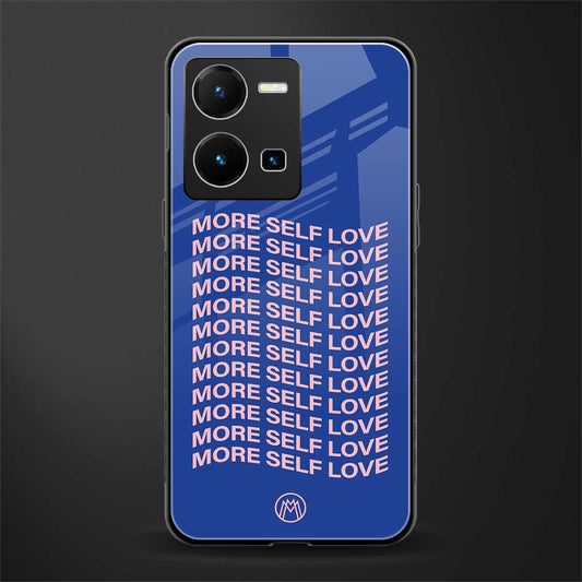 more self love back phone cover | glass case for vivo y35 4g