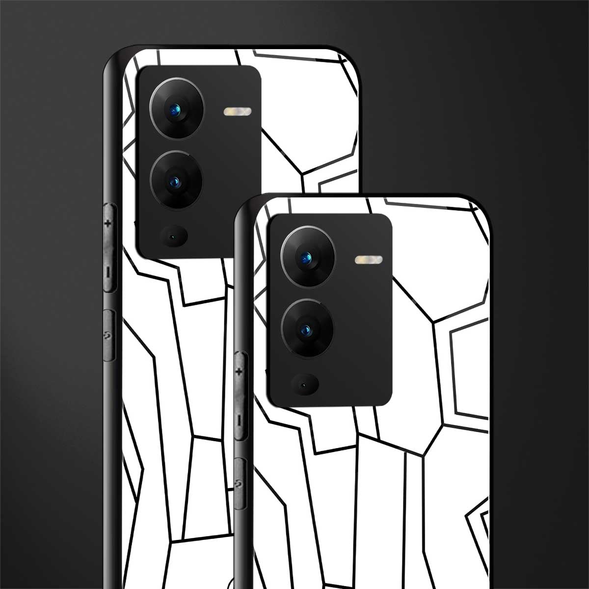 mosaic back phone cover | glass case for vivo v25 pro 5g