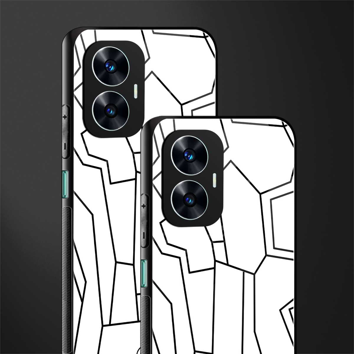 mosaic back phone cover | glass case for realme c55