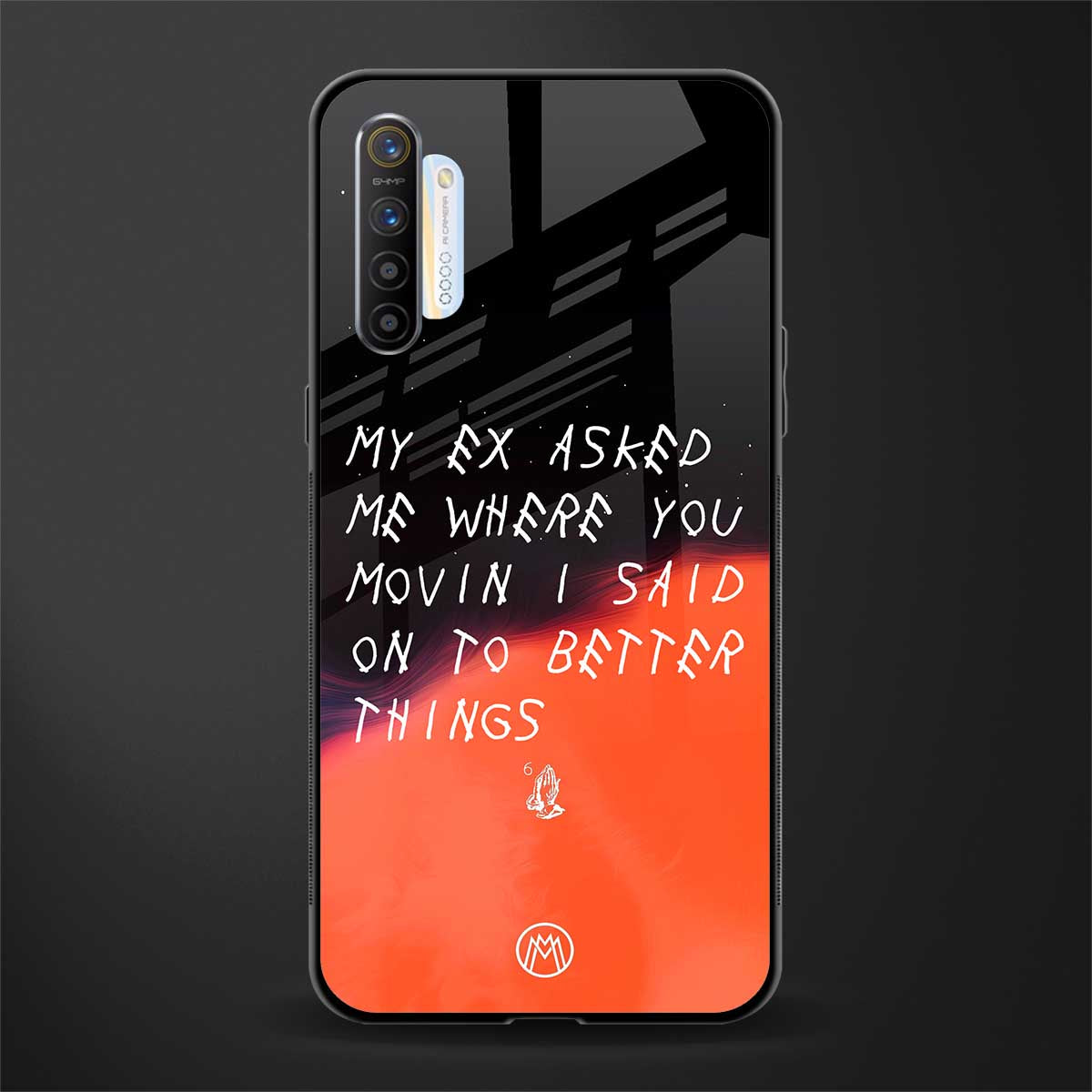Moving On Glass Case for realme xt image