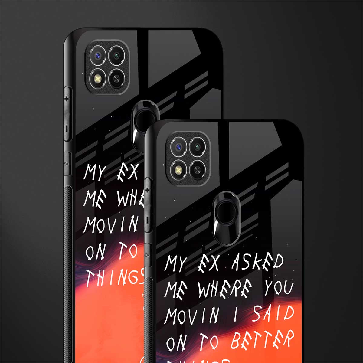Moving On Glass Case for redmi 9c image-2