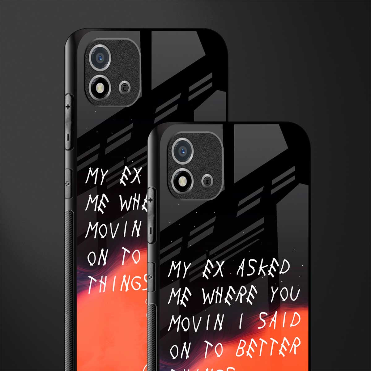 Moving On Glass Case for realme c20 image-2