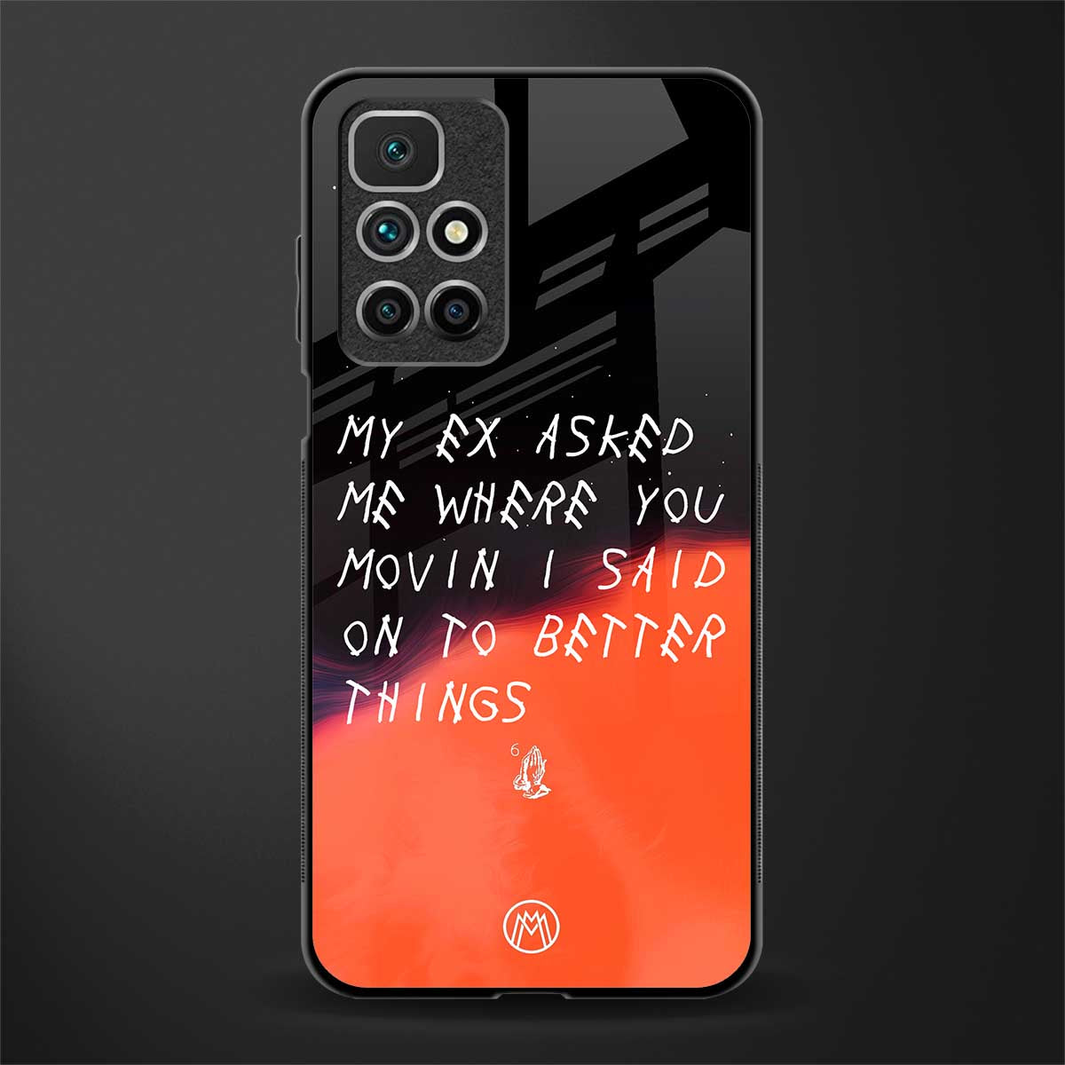 Moving On Glass Case for redmi 10 prime image
