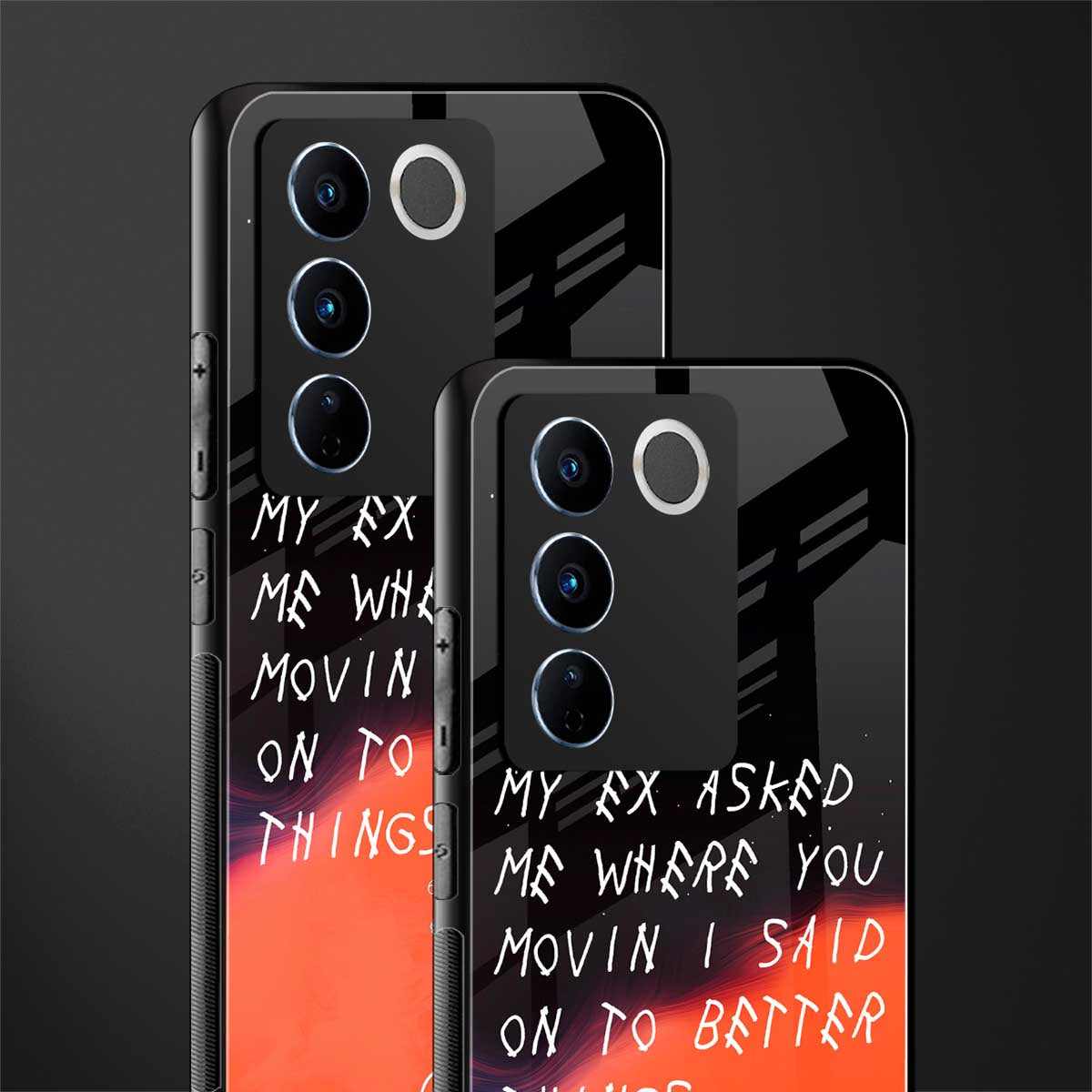 moving on back phone cover | glass case for vivo v27 pro 5g