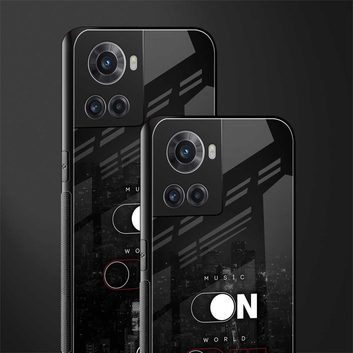 music on world off music back phone cover | glass case for oneplus 10r 5g