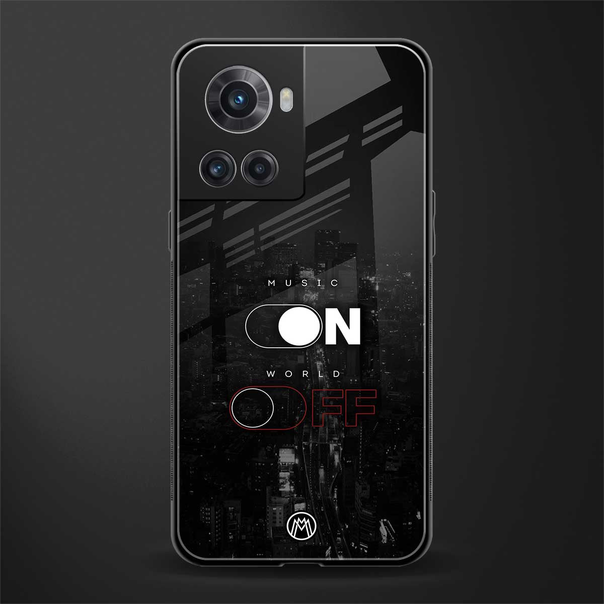music on world off music back phone cover | glass case for oneplus 10r 5g