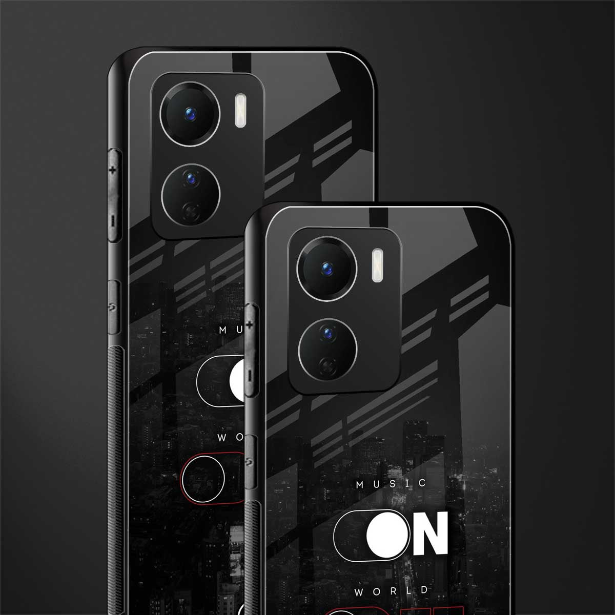 music on world off music back phone cover | glass case for vivo y16