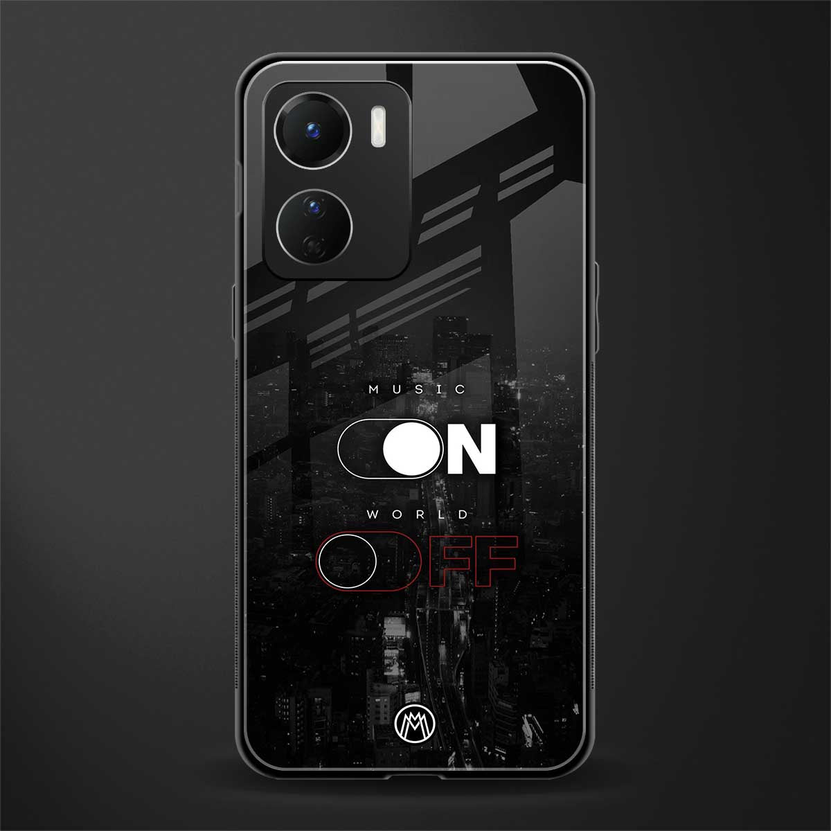 music on world off music back phone cover | glass case for vivo y16