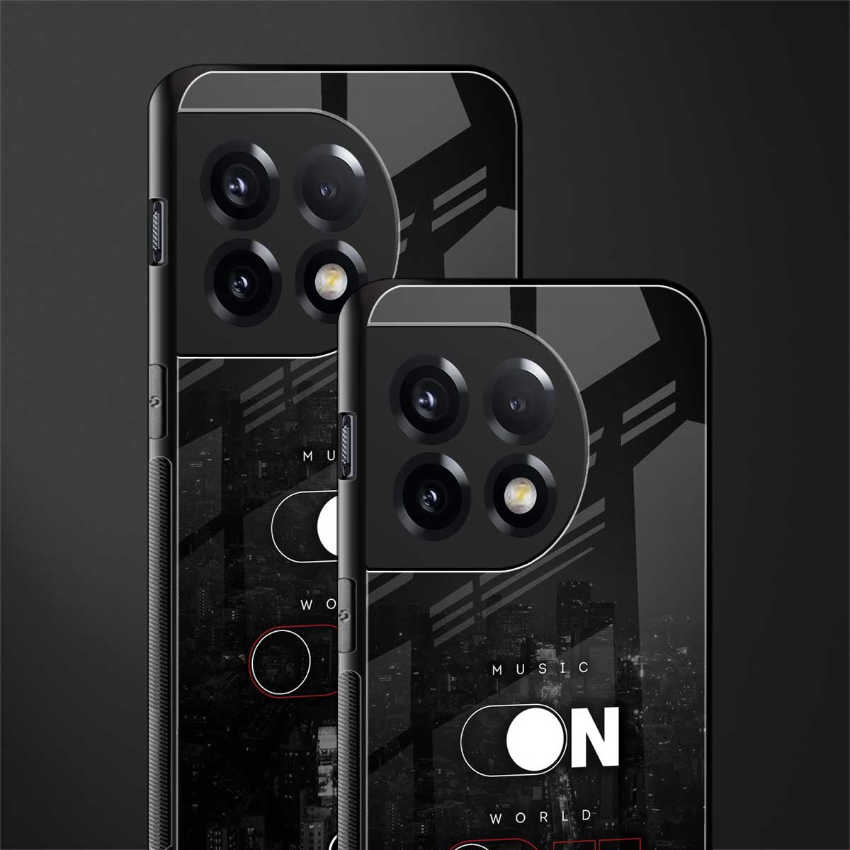 music on world off music back phone cover | glass case for oneplus 11r
