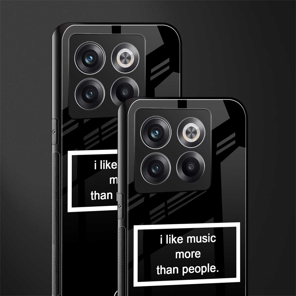 music over people black edition back phone cover | glass case for oneplus 10t