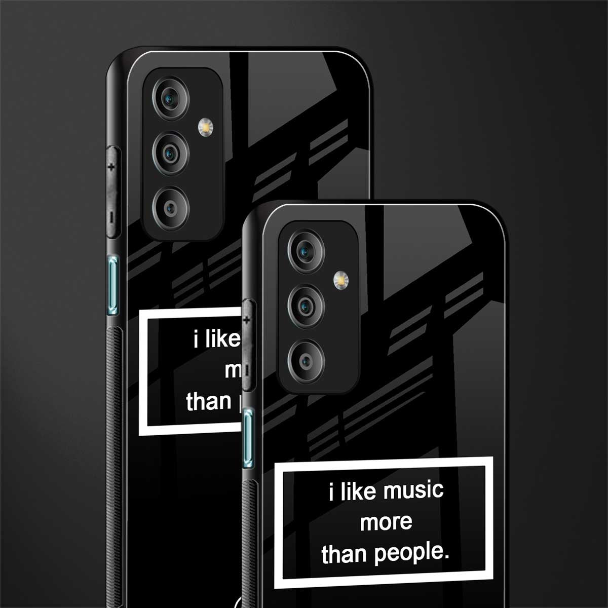 music over people black edition back phone cover | glass case for samsung galaxy f23 5g