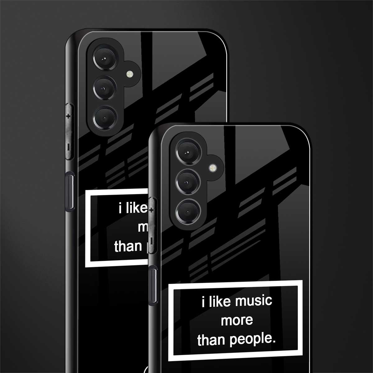 music over people black edition back phone cover | glass case for samsun galaxy a24 4g