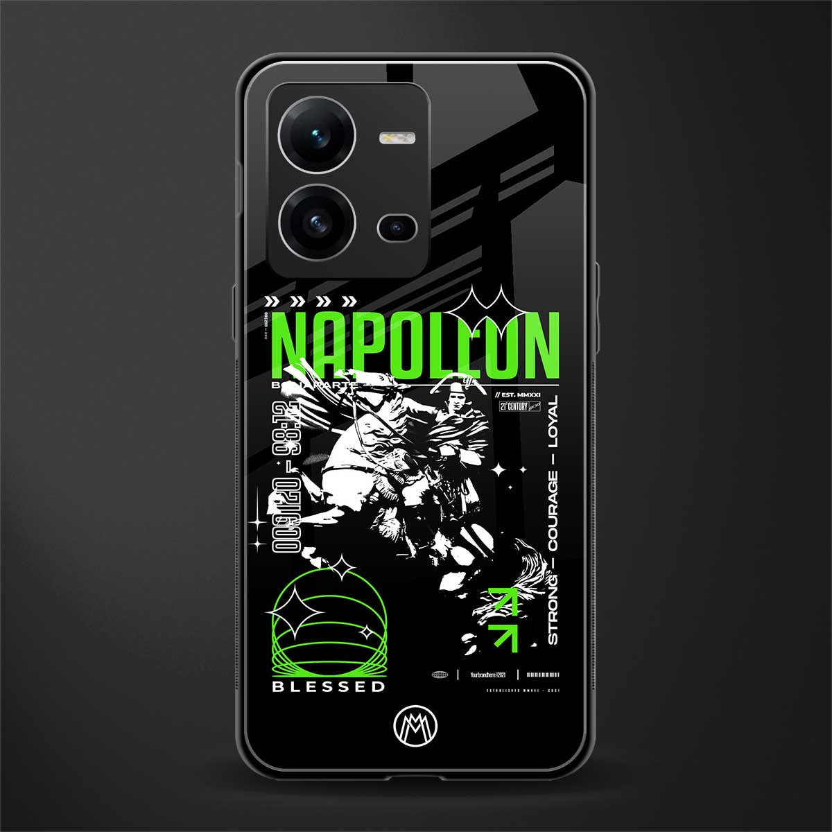 napoleon back phone cover | glass case for vivo v25-5g