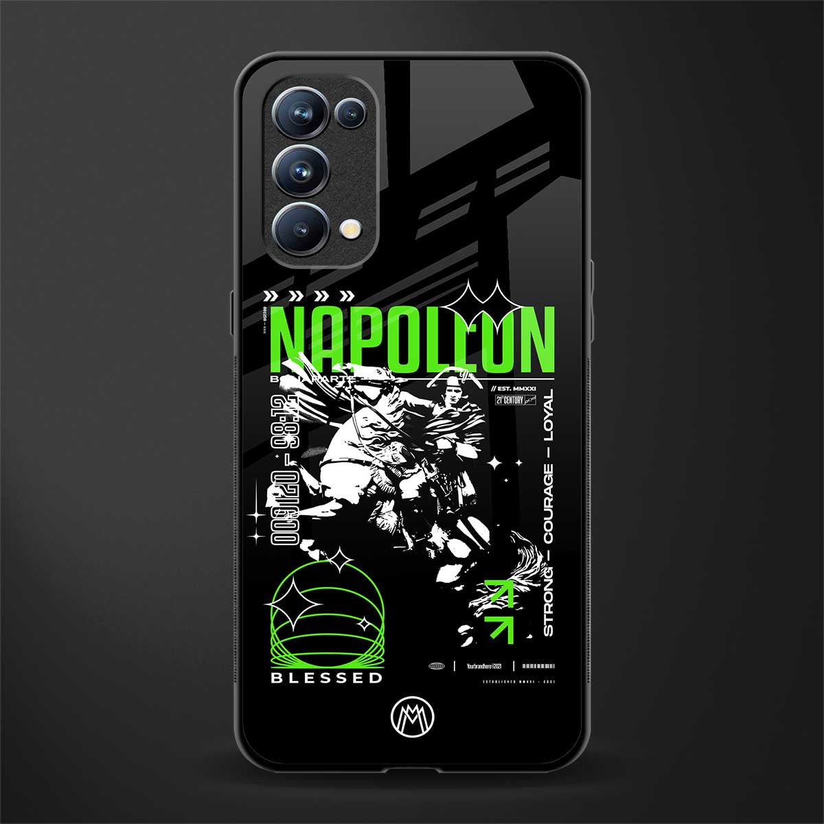 napoleon back phone cover | glass case for oppo reno 5