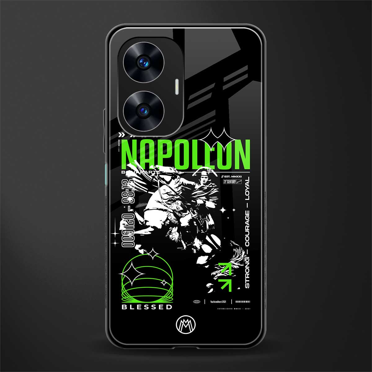 napoleon back phone cover | glass case for realme c55