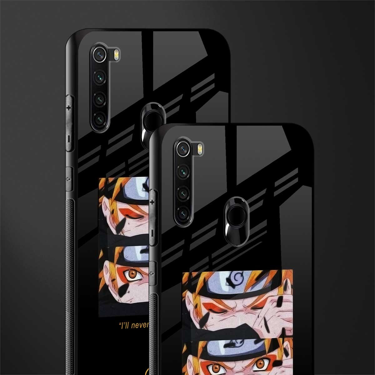 naruto motivation anime glass case for redmi note 8 image-2