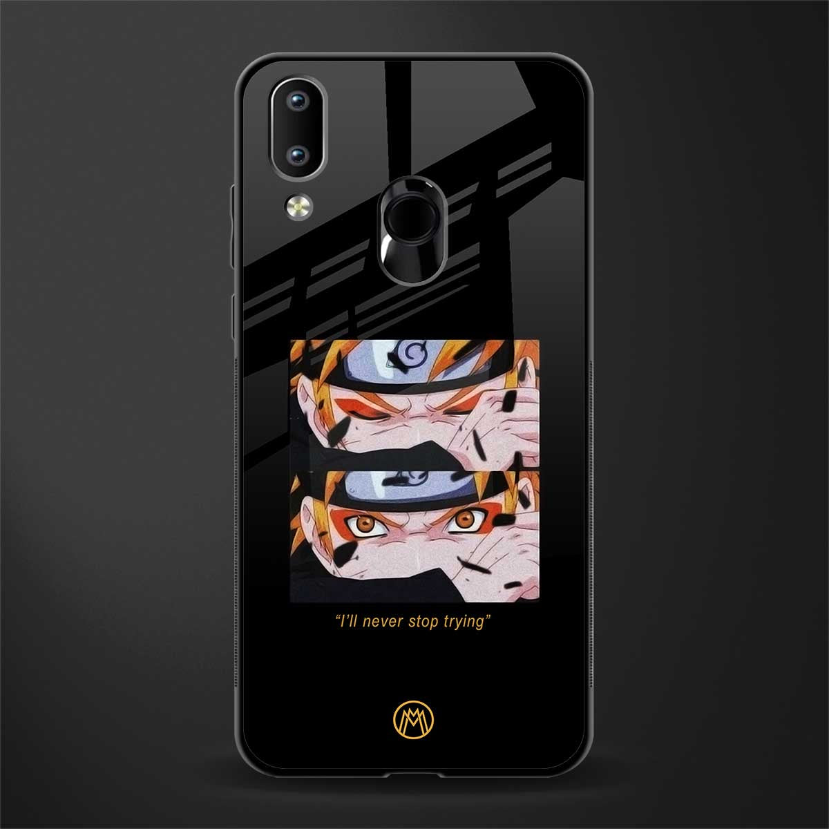 naruto motivation anime glass case for vivo y91 image