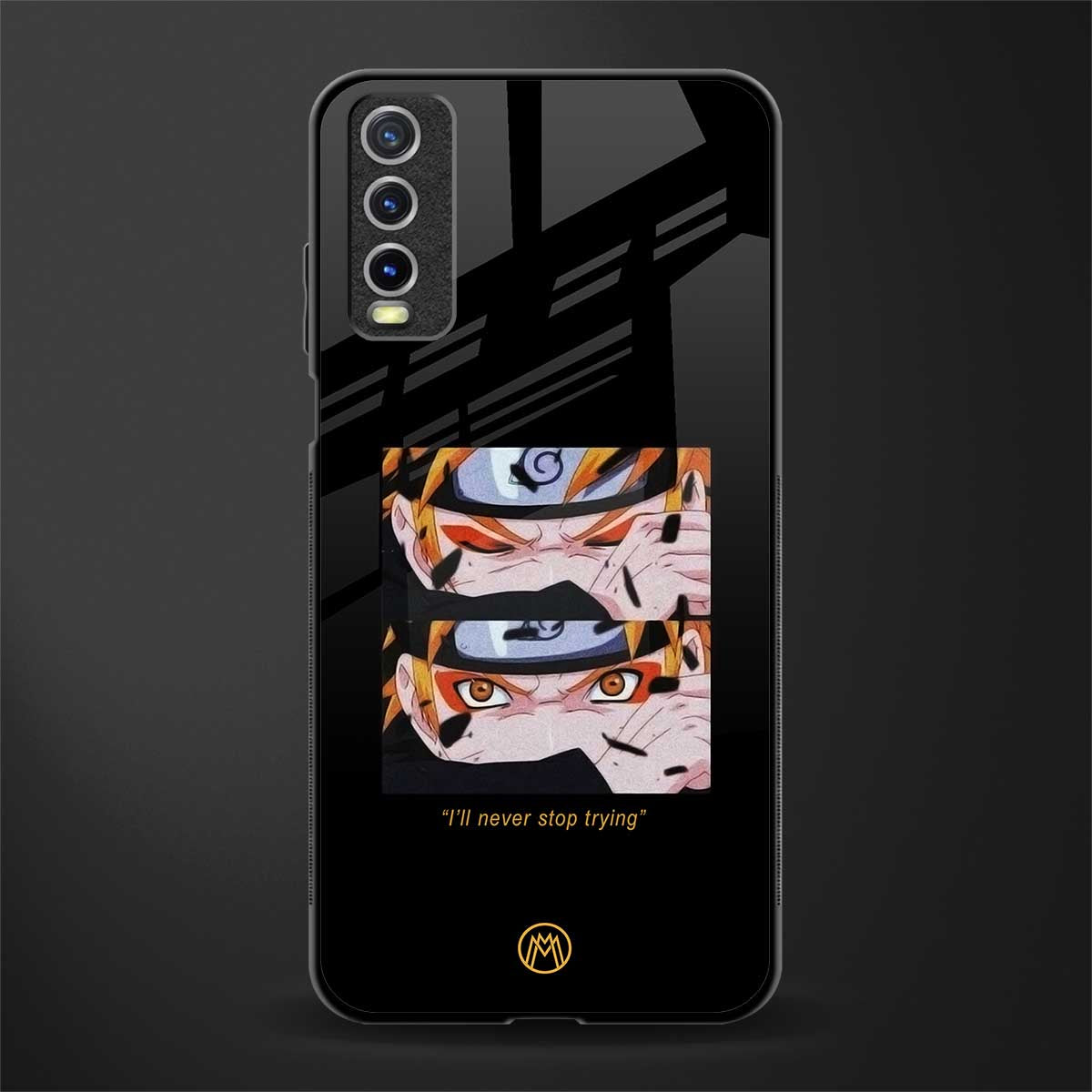 naruto motivation anime glass case for vivo y20 image