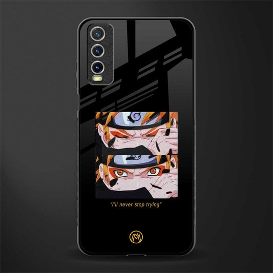 naruto motivation anime glass case for vivo y20 image