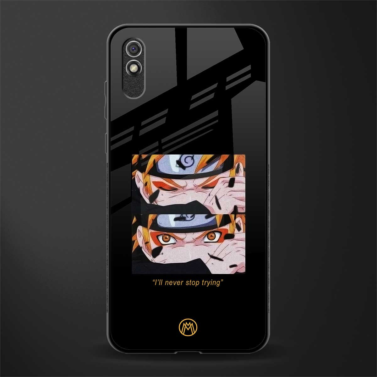 naruto motivation anime glass case for redmi 9i image