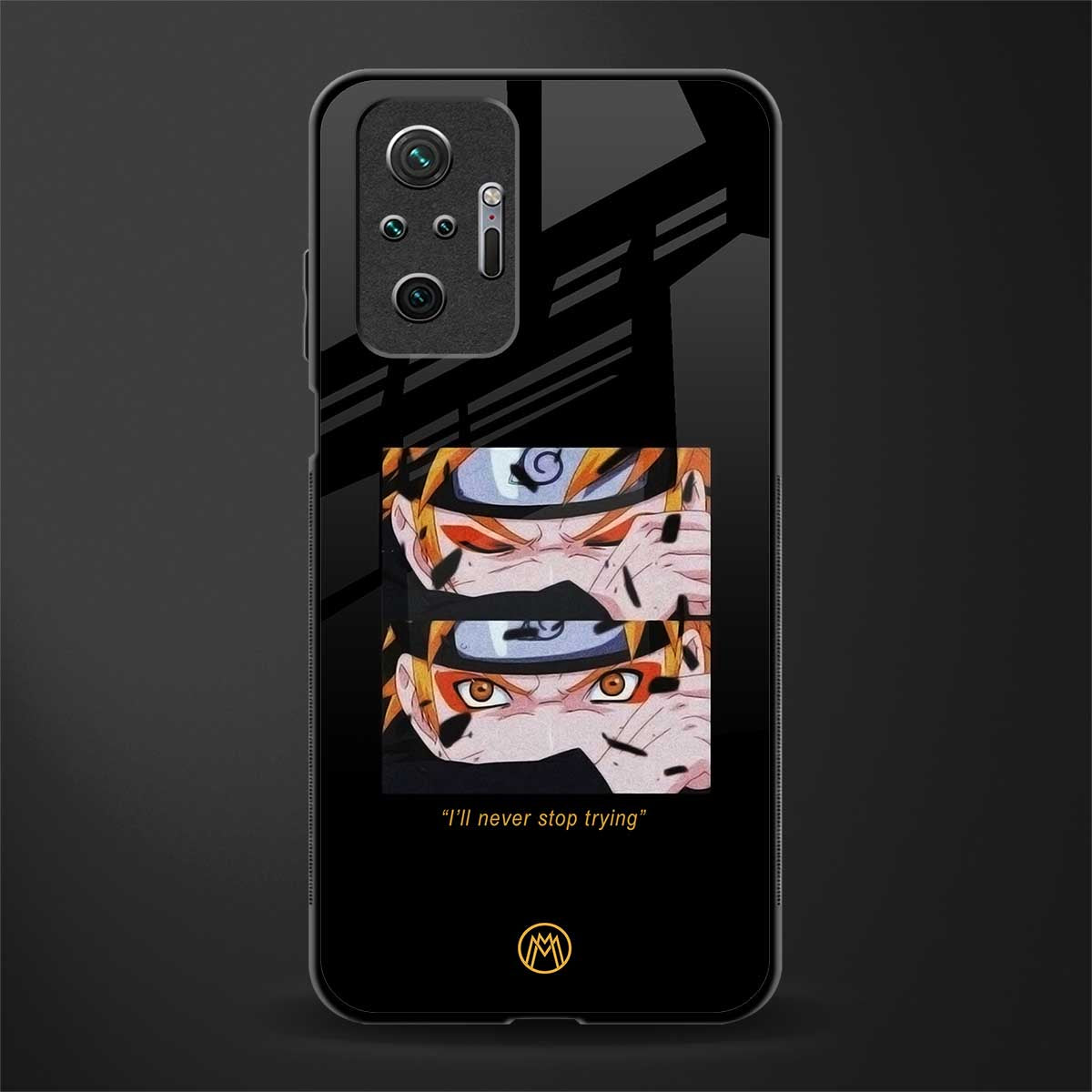 naruto motivation anime glass case for redmi note 10 pro image