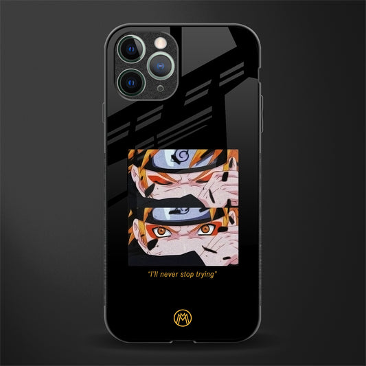 naruto motivation anime glass case for iphone 11 pro image