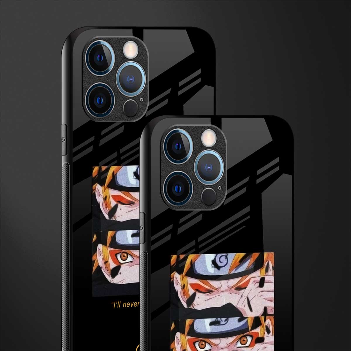 naruto motivation anime glass case for iphone 12 pro image-2