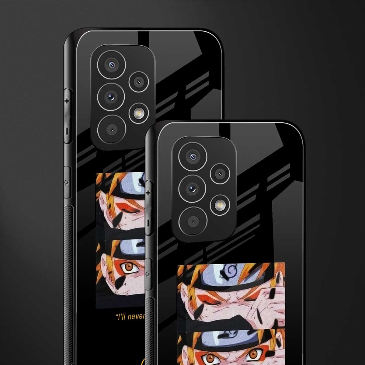 naruto motivation anime back phone cover | glass case for samsung galaxy a53 5g
