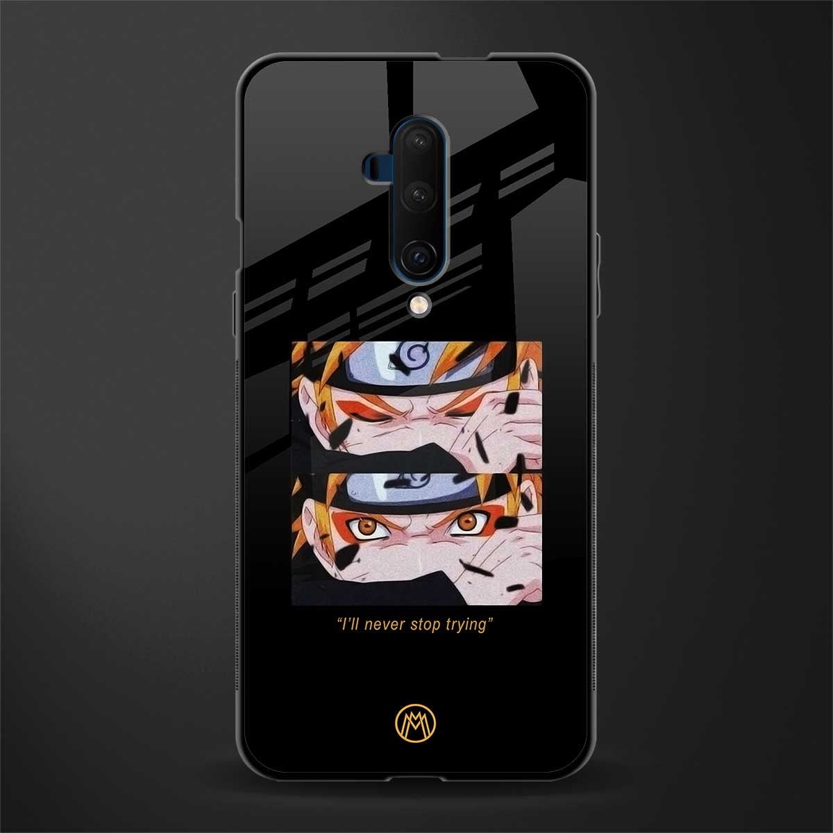 naruto motivation anime glass case for oneplus 7t pro image