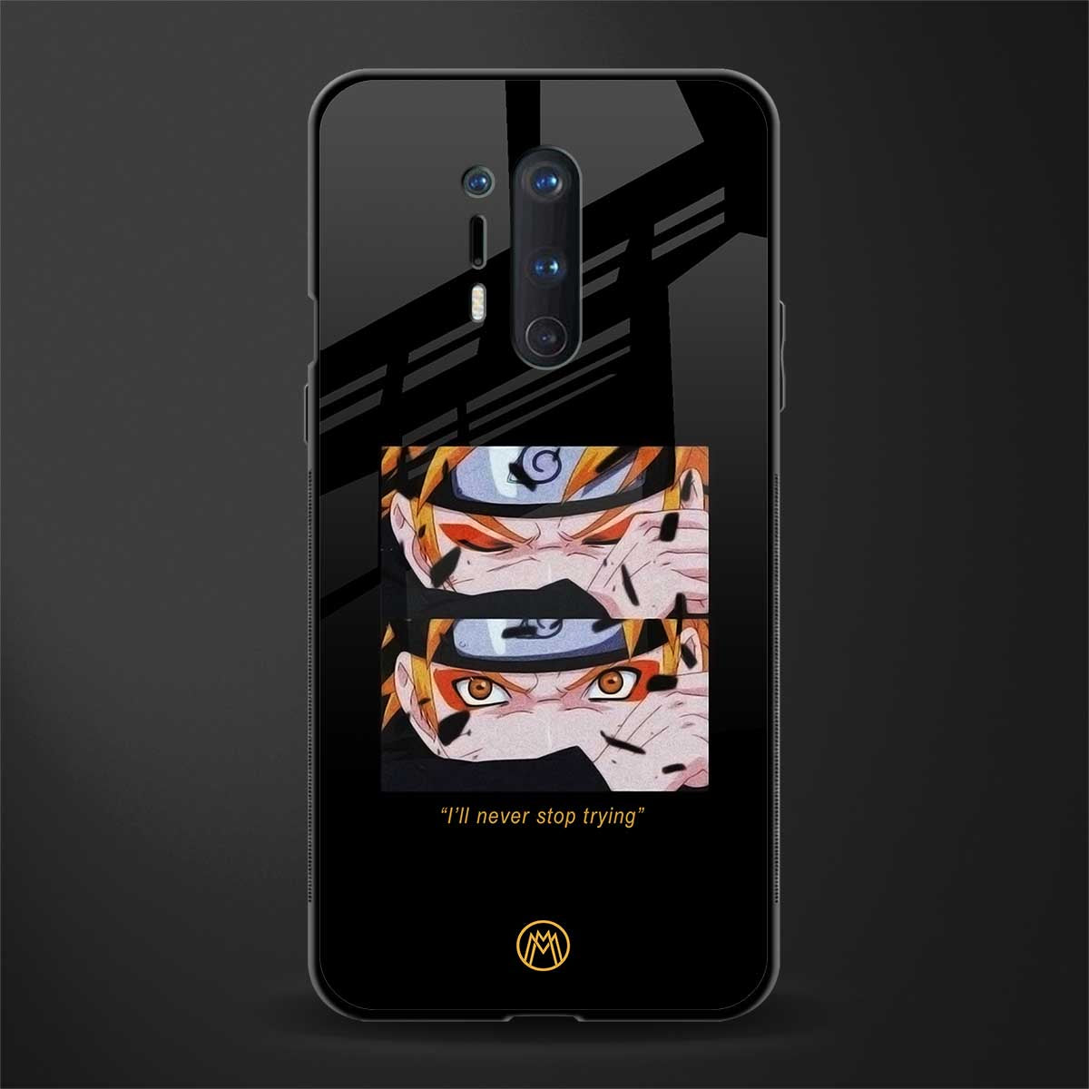 naruto motivation anime glass case for oneplus 8 pro image
