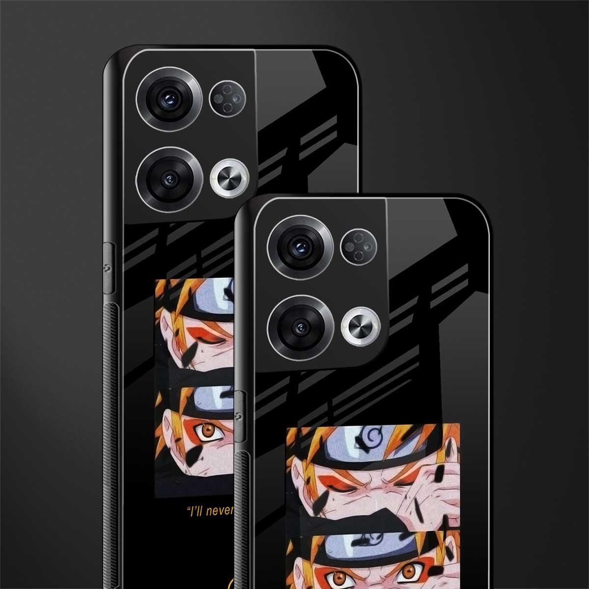 naruto motivation anime back phone cover | glass case for oppo reno 8