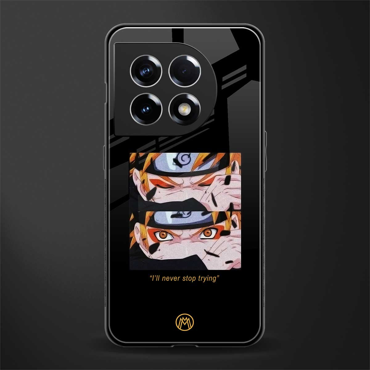 naruto motivation anime back phone cover | glass case for oneplus 11