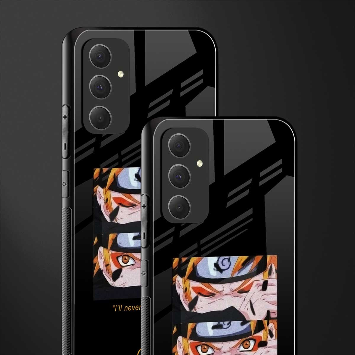 naruto motivation anime back phone cover | glass case for samsung galaxy a54 5g