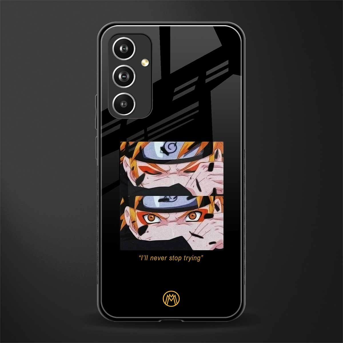 naruto motivation anime back phone cover | glass case for samsung galaxy a54 5g