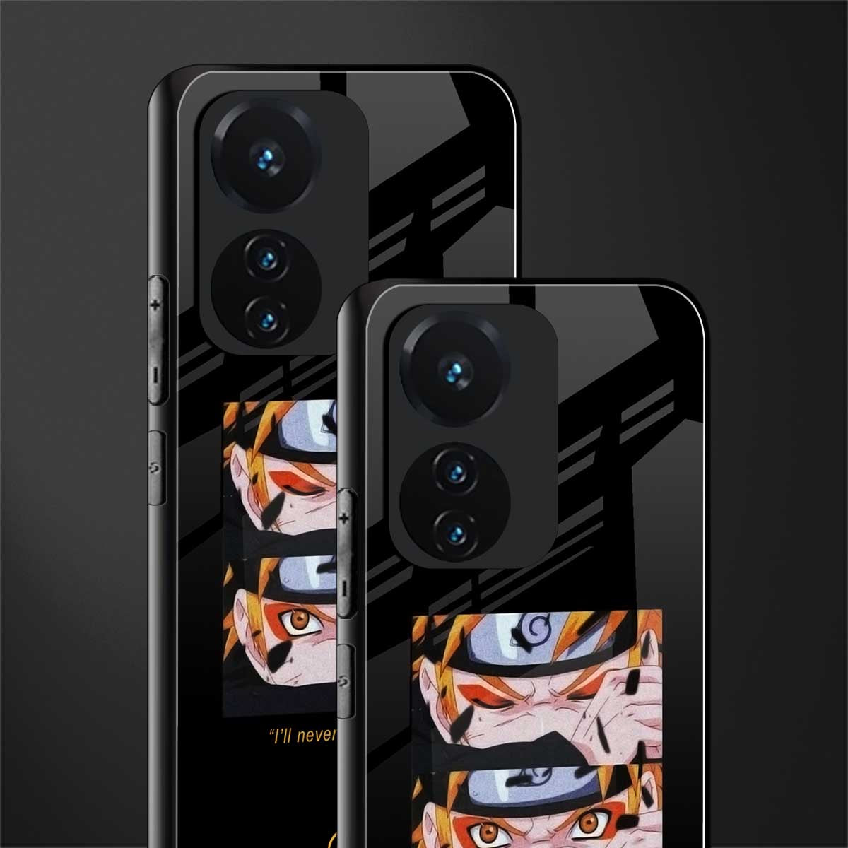 naruto motivation anime back phone cover | glass case for vivo t1 44w 4g