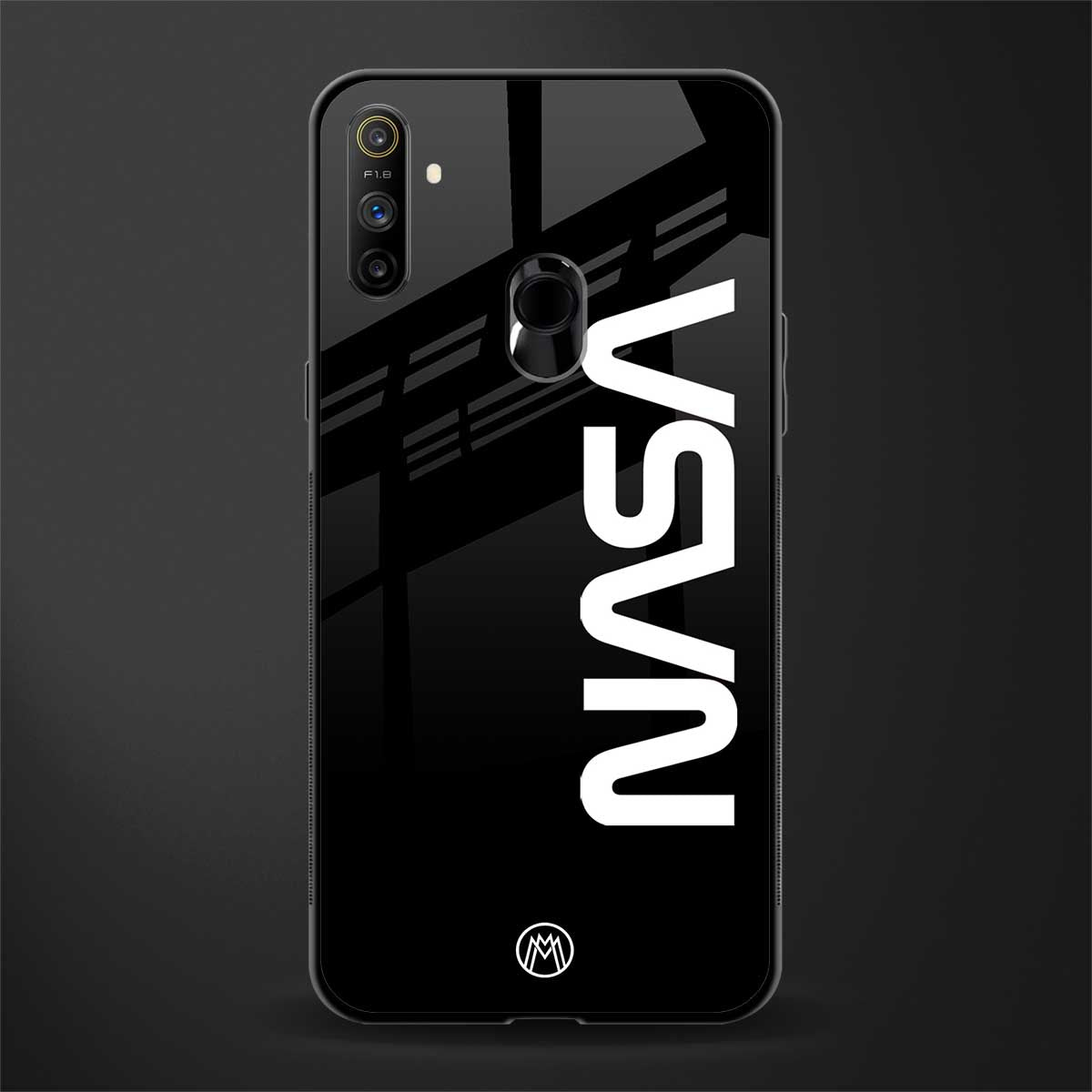 nasa black glass case for realme narzo 20a image