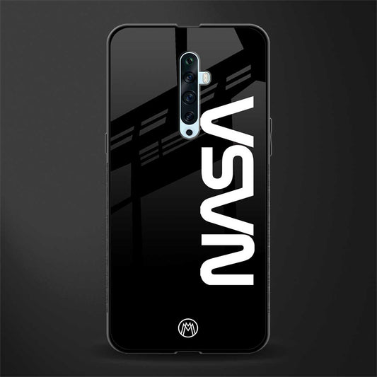 nasa black glass case for oppo reno 2f image