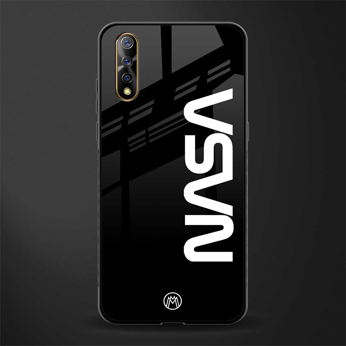 nasa black glass case for vivo s1 image