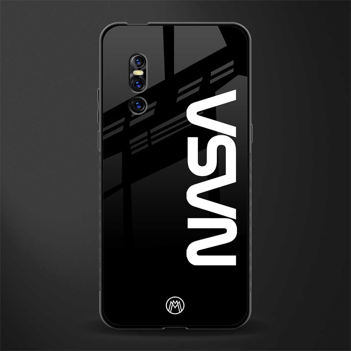 nasa black glass case for vivo v15 pro image