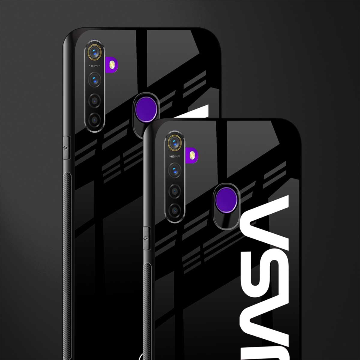 nasa black glass case for realme 5 pro image-2