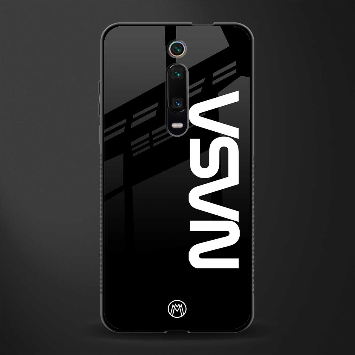 nasa black glass case for redmi k20 image
